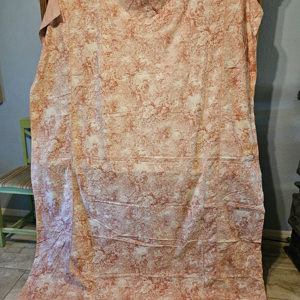 The Chandler Collection Duvet Cover Red & White Toile With Striped Reverse Twin